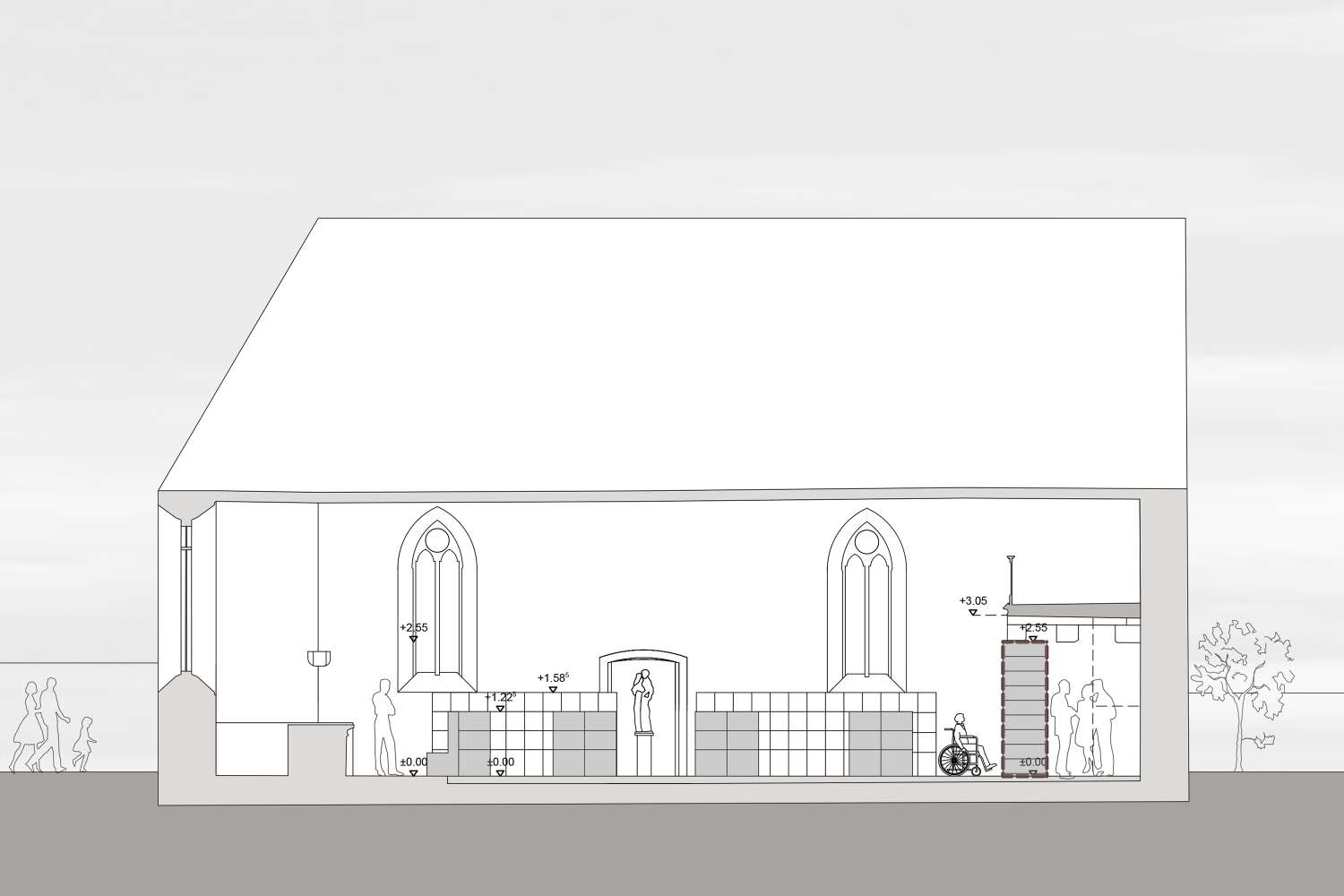 Nach der Machbarkeitsstudie 2023 erteilt der Gemeinderat der Stadt Rottenburg den Auftrag zum Bau des Kolumbarium in der Gutleuthauskapelle  (2)